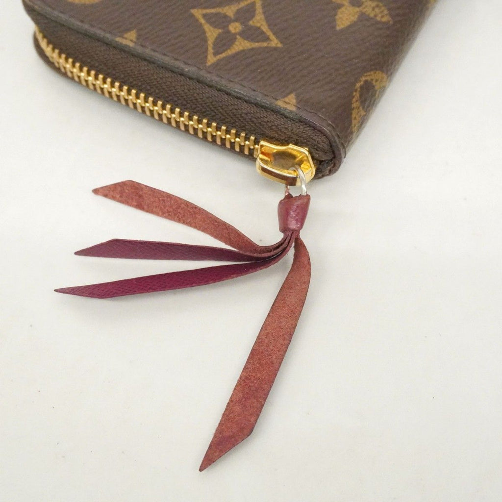 Louis Vuitton Wallet Monogram Portefeuille Clemence Brown Fuchsia — view 9