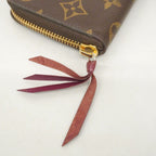 Louis Vuitton Wallet Monogram Portefeuille Clemence Brown Fuchsia — view 9