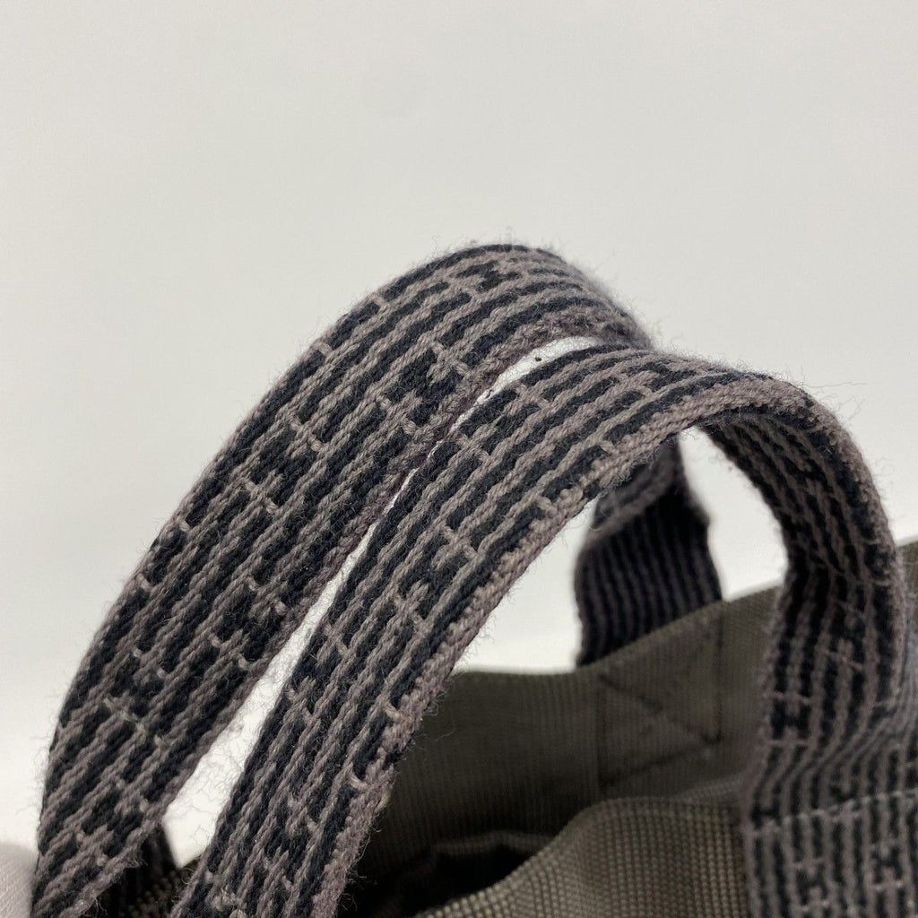 Hermes Tote Her Line Canvas Gray Silver — view 9