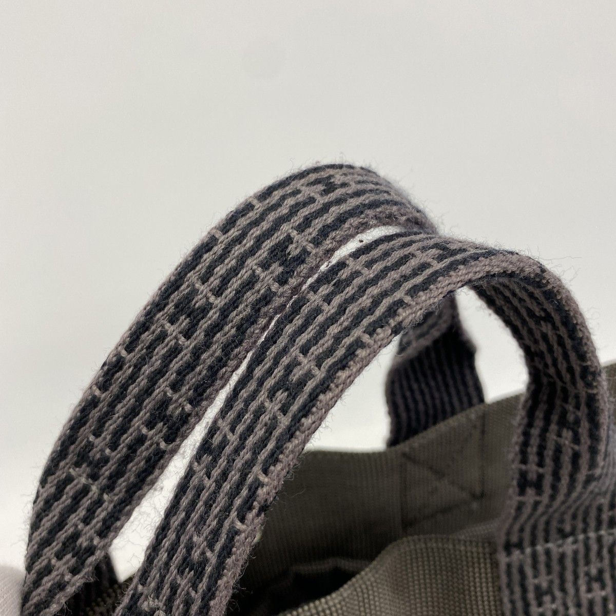 Hermes Tote Her Line Canvas Gray Silver — view 9
