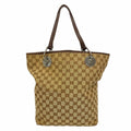 Gucci Tote GG Canvas Brown Silver
