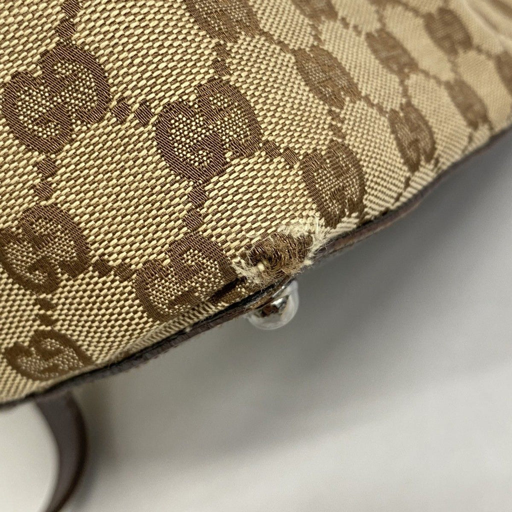 Gucci Tote GG Canvas Brown Silver — view 6