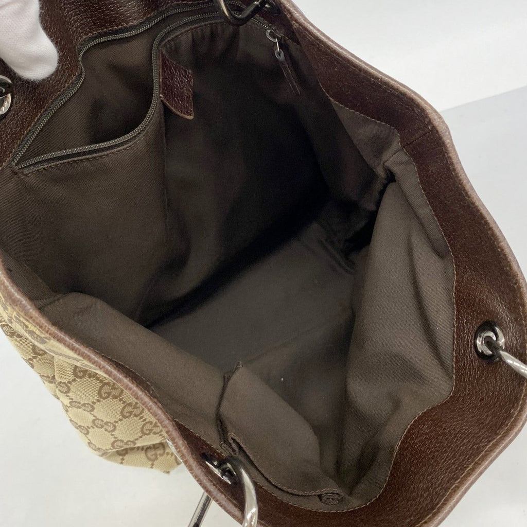 Gucci Tote GG Canvas Brown Silver — view 4