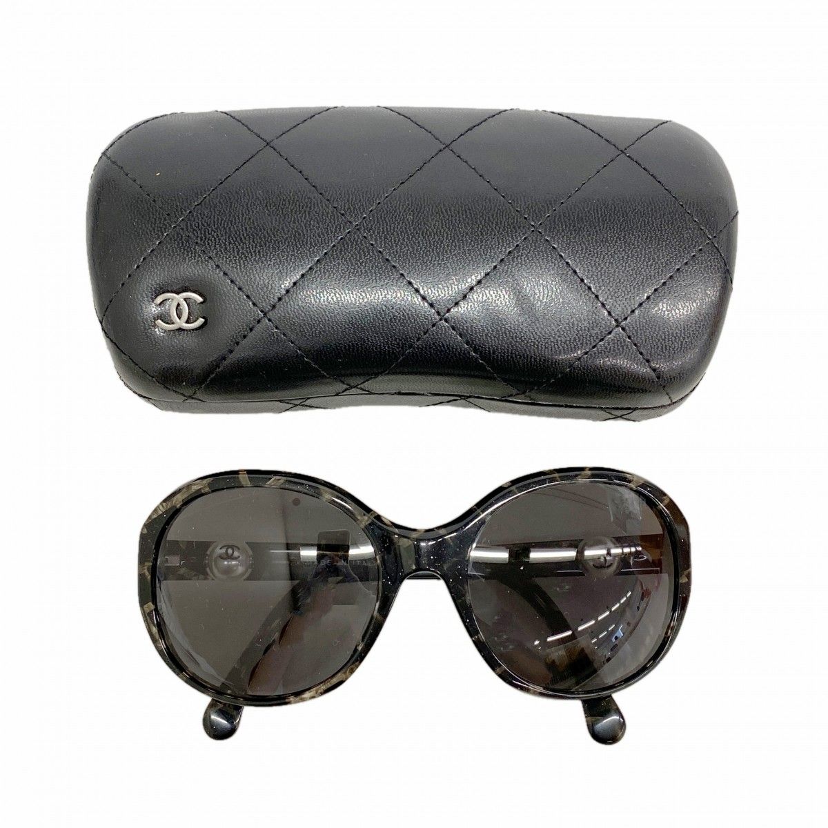 Chanel Sunglasses Acetate Black Clear Silver Eyewear — view 9