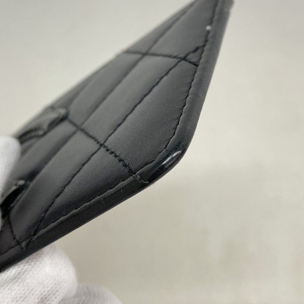Chanel Card Case Cambon Lambskin Black Cles Dies — view 5