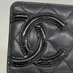 Chanel Card Case Cambon Lambskin Black Cles Dies — view 7