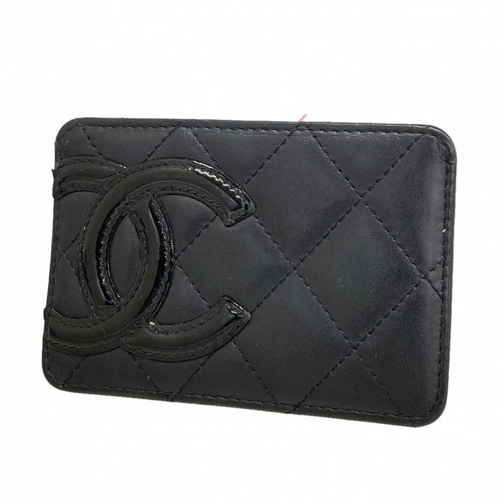 Chanel Card Case Cambon Lambskin Black Cles Dies