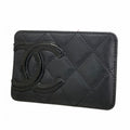 Chanel Card Case Cambon Lambskin Black Cles Dies