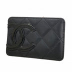 Chanel Card Case Cambon Lambskin Black Cles Dies