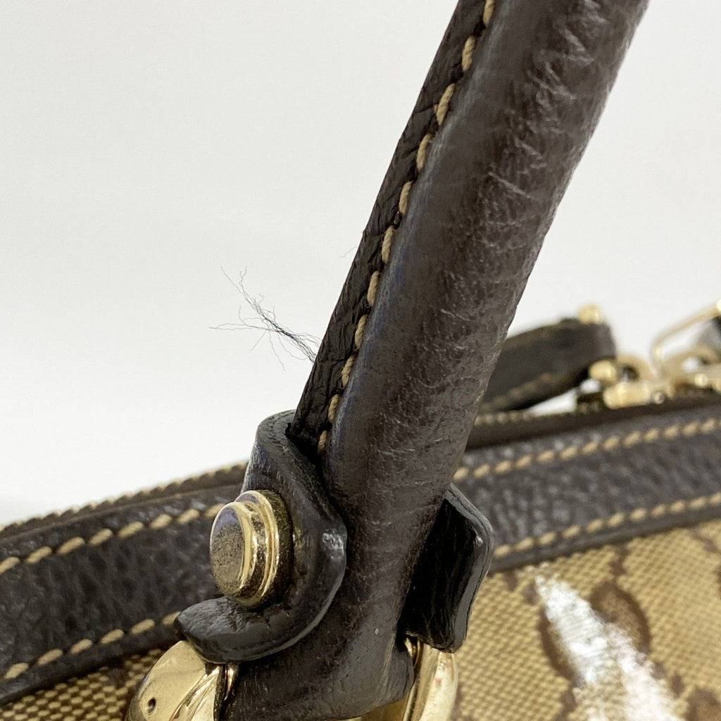 Gucci Handbag GG Crystal Beige Brown Gold — view 9