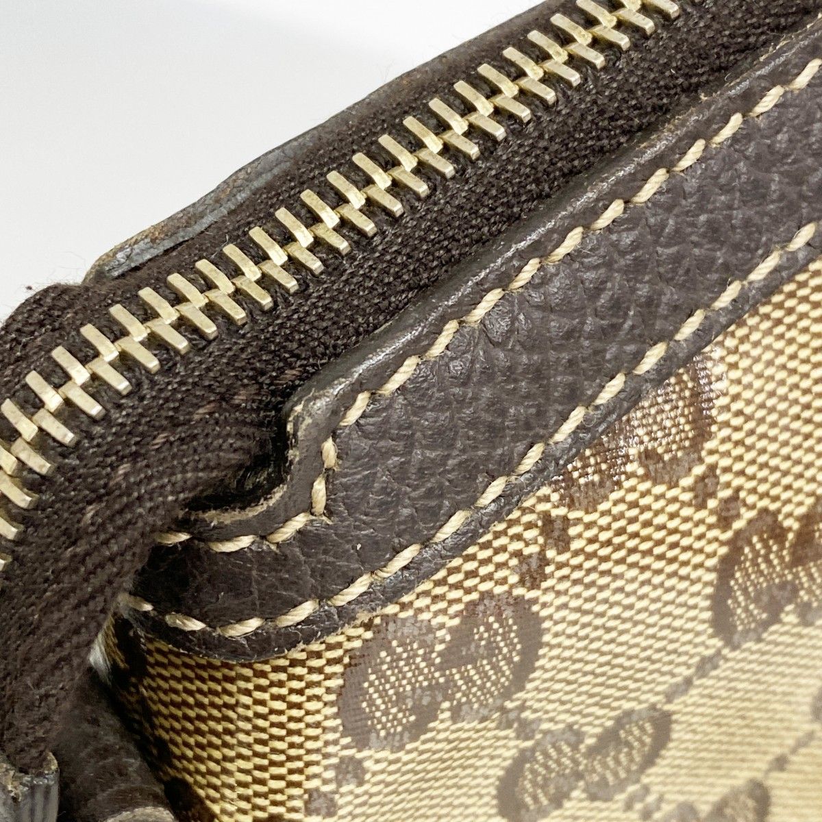 Gucci Handbag GG Crystal Beige Brown Gold — view 7