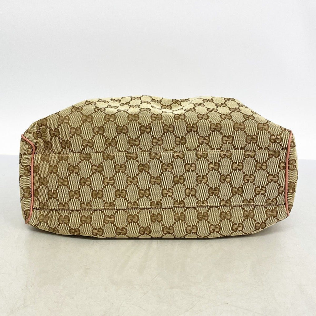 Gucci Tote GG Marmont Supreme Ski Canvas Beige Brown Pink Champagne Gold — view 3