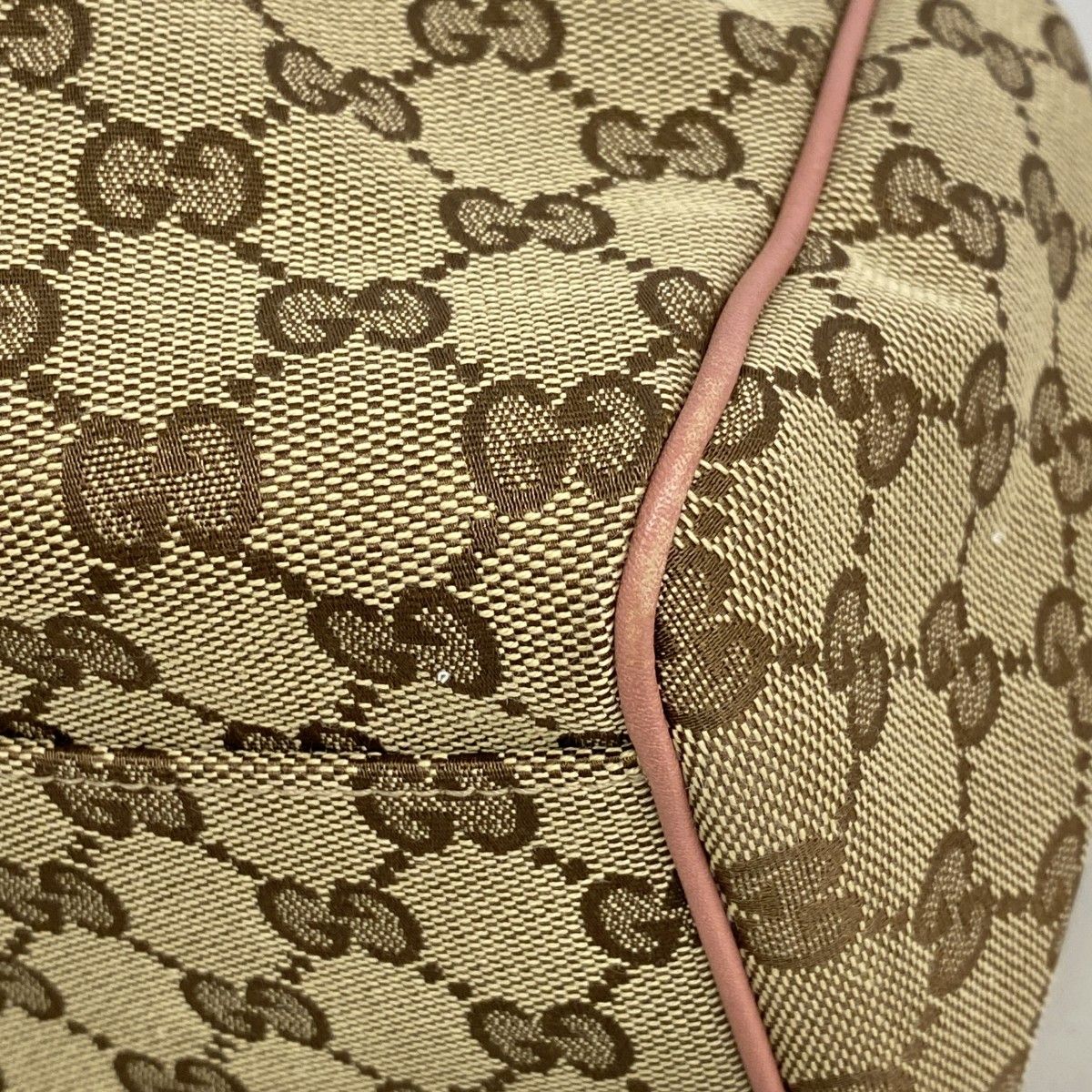 Gucci Tote GG Marmont Supreme Ski Canvas Beige Brown Pink Champagne Gold — view 6