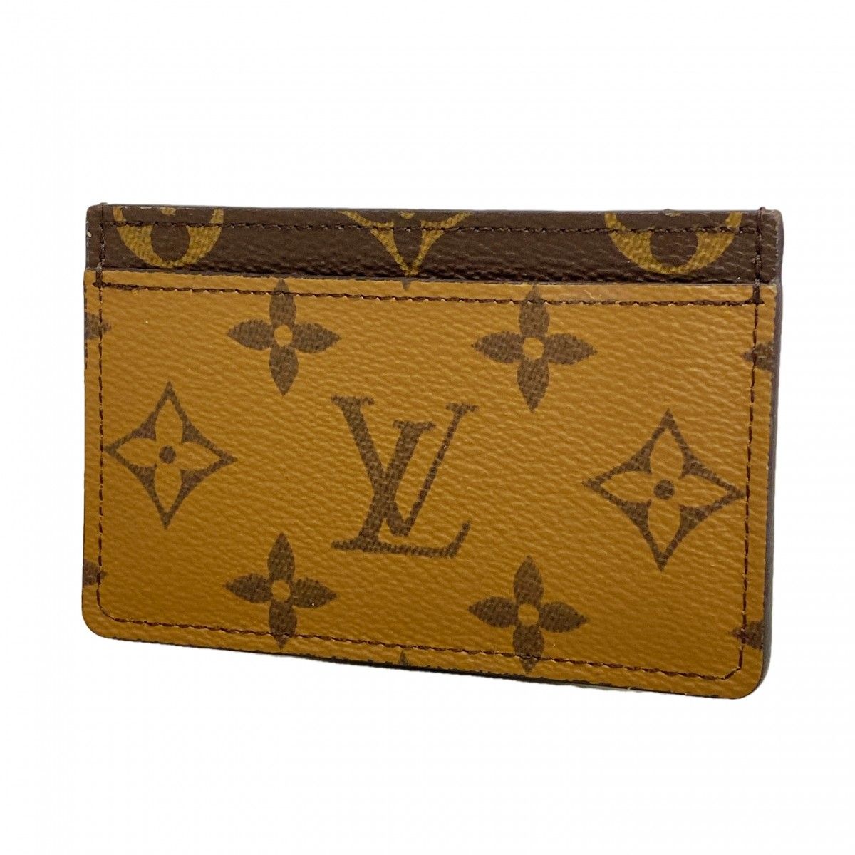 Louis Vuitton Card Case Monogram Reverse Holder Sample Brown