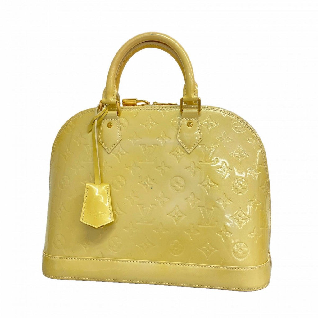 Louis Vuitton Handbag Vernis Alma PM Blanc Corail