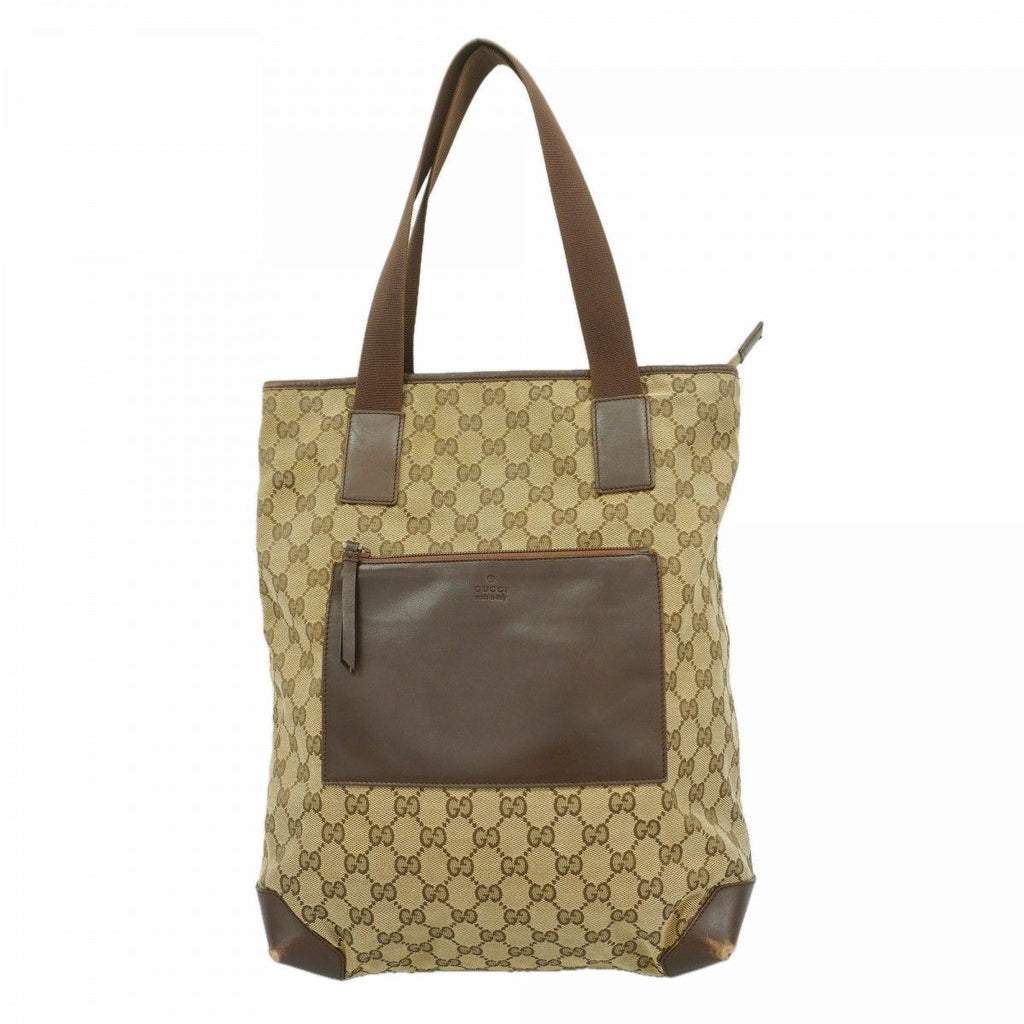 Gucci Tote GG Canvas 019 Beige Brown Silver