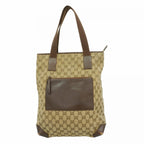 Gucci Tote GG Canvas 019 Beige Brown Silver