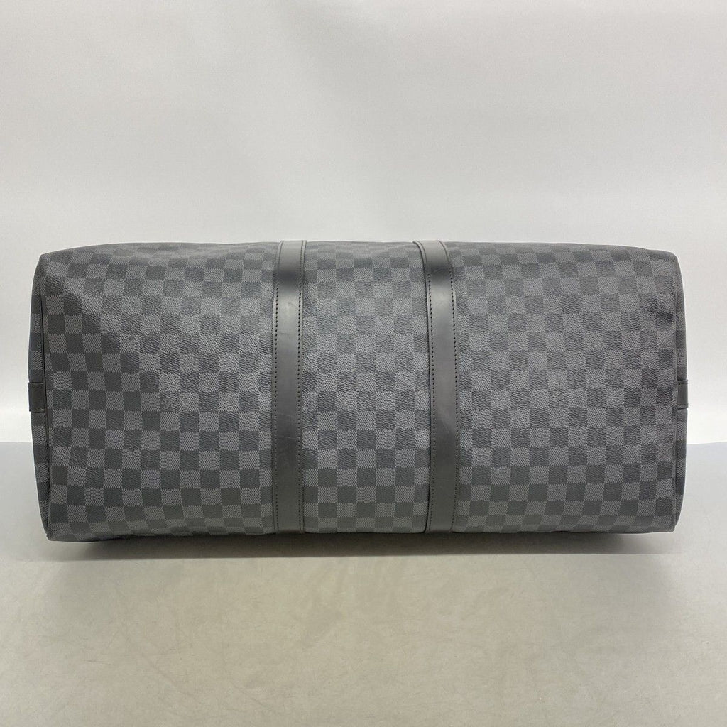 Louis Vuitton Boston Bag Damier Graphite Keepall Bandouliere 55 Black — view 3
