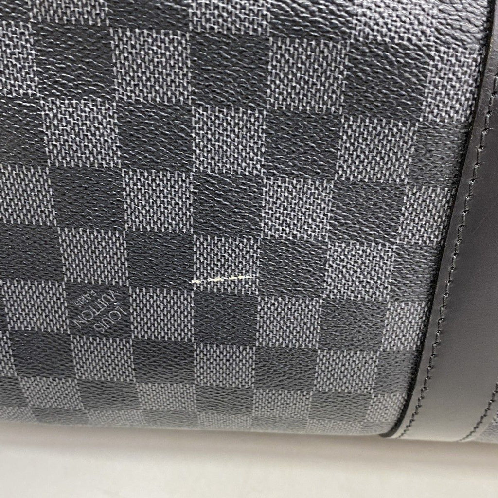 Louis Vuitton Boston Bag Damier Graphite Keepall Bandouliere 55 Black — view 8