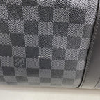Louis Vuitton Boston Bag Damier Graphite Keepall Bandouliere 55 Black — view 8