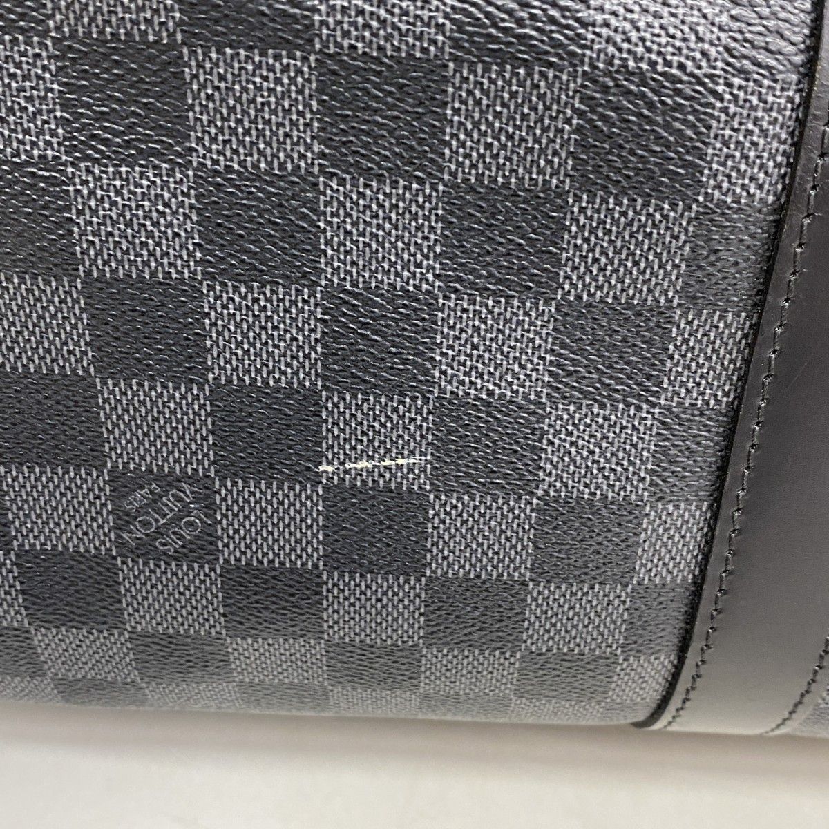 Louis Vuitton Boston Bag Damier Graphite Keepall Bandouliere 55 Black — view 8