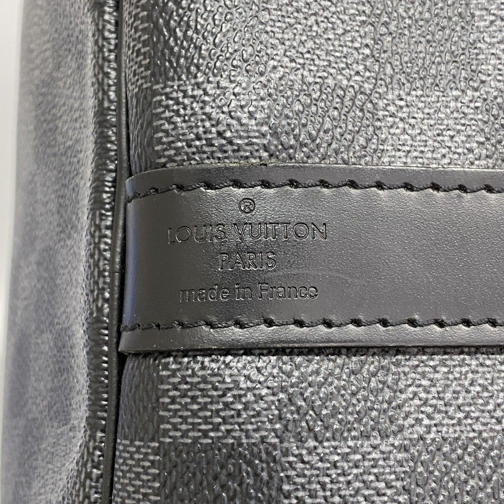 Louis Vuitton Boston Bag Damier Graphite Keepall Bandouliere 55 Black — view 5