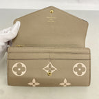 Louis Vuitton Wallet Monogram Empreinte Bicolor Portefeuille Sarah NM Tourterell — view 9