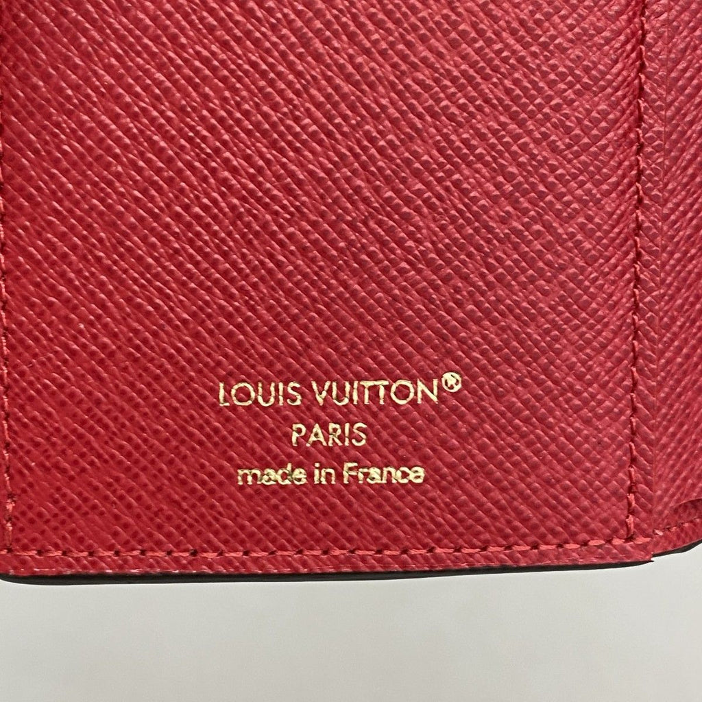 Louis Vuitton Trifold Wallet Damier Portefeuille Victorine Red Ebene — view 4