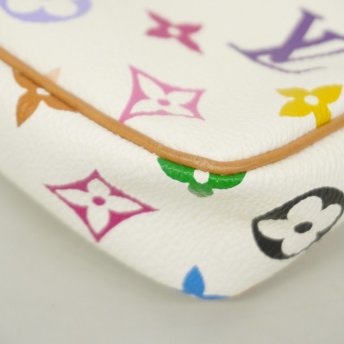 Louis Vuitton Pouch Monogram Multicolor Pochette Blanc — view 6