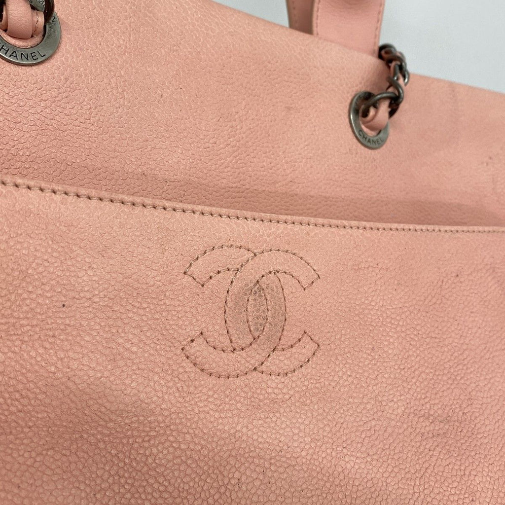 Chanel Chain Tote Caviar Leather Pink Silver 2-Way — view 8
