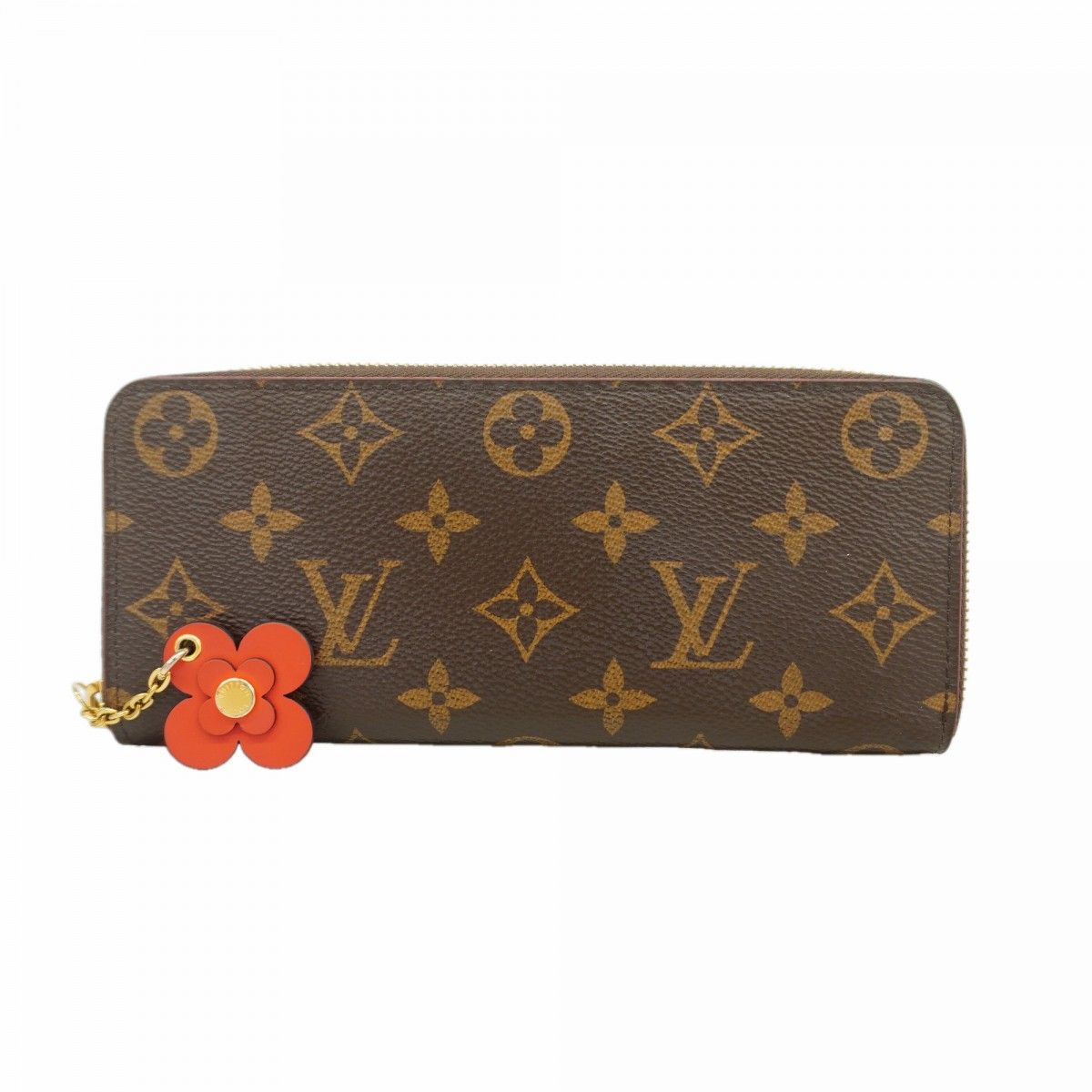 Louis Vuitton Wallet Monogram Portefeuille Clemence Brown Coquelicot
