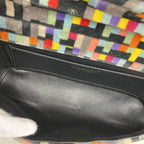 Chanel Shoulder Bag 2.55 Patent Leather Velour Multicolor Black Gold — view 4
