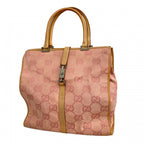 Gucci Handbag GG Canvas Jumbo 002 Pink Beige Silver