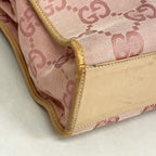 Gucci Handbag GG Canvas Jumbo 002 Pink Beige Silver — view 6
