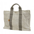 Hermes Tote New Fourre Tout Toile Ash Black Silver