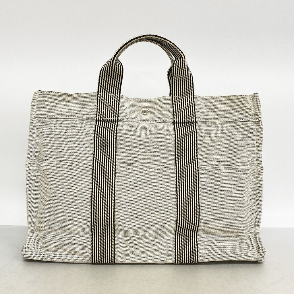 Hermes Tote New Fourre Tout Toile Ash Black Silver — view 9