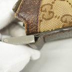 Gucci Shoulder Bag GG Canvas Sherry Line Brown Silver — view 9