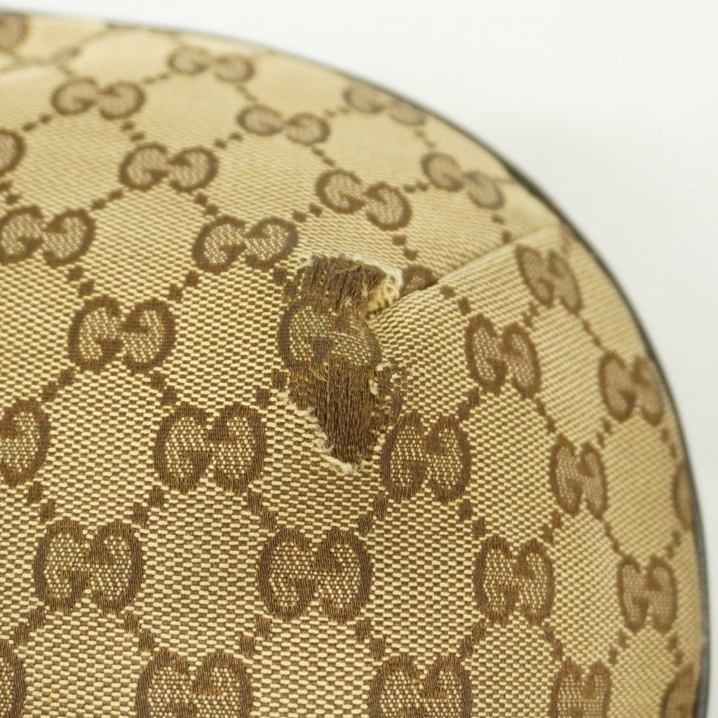Gucci Shoulder Bag GG Canvas Sherry Line Brown Silver — view 6