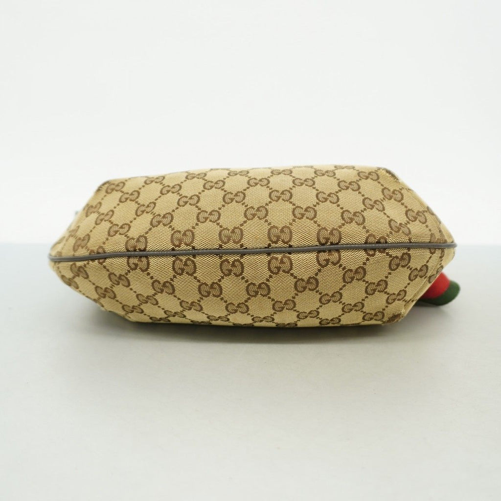 Gucci Shoulder Bag GG Canvas Sherry Line Brown Silver — view 3