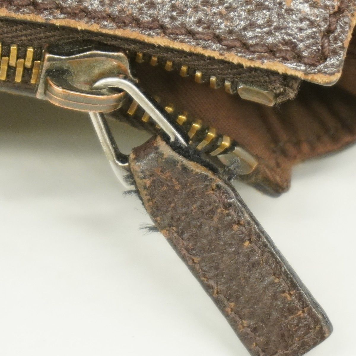 Gucci Shoulder Bag GG Canvas Sherry Line Brown Silver — view 8