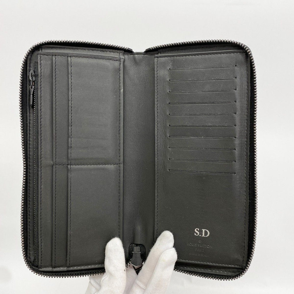 Louis Vuitton Wallet Monogram Shadow Zippy Vertical Black — view 3