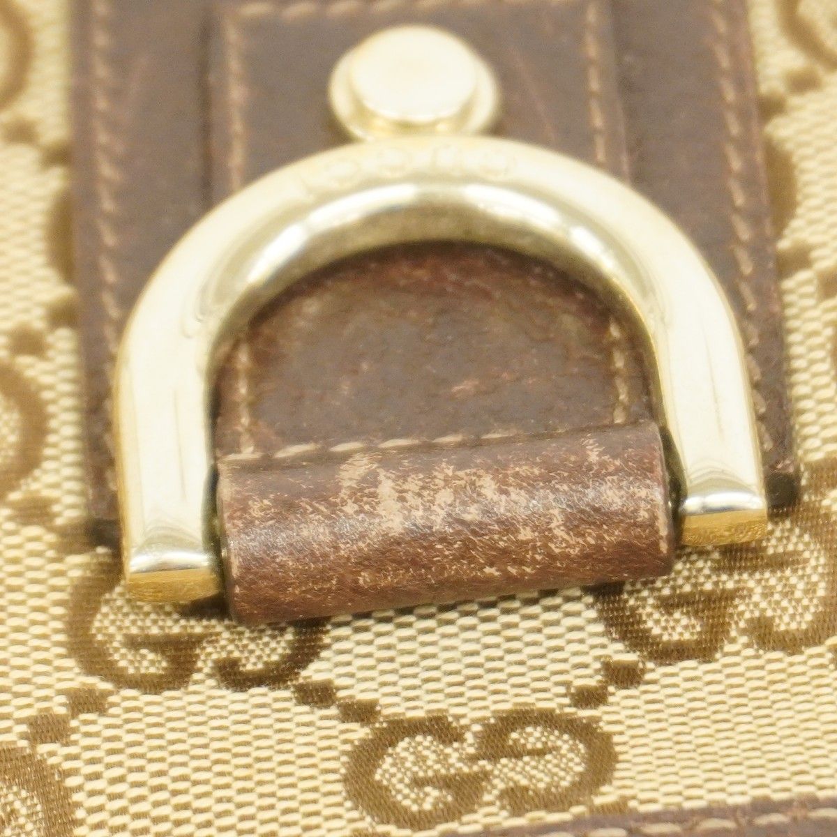Gucci Tote GG Canvas Brown Gold — view 8