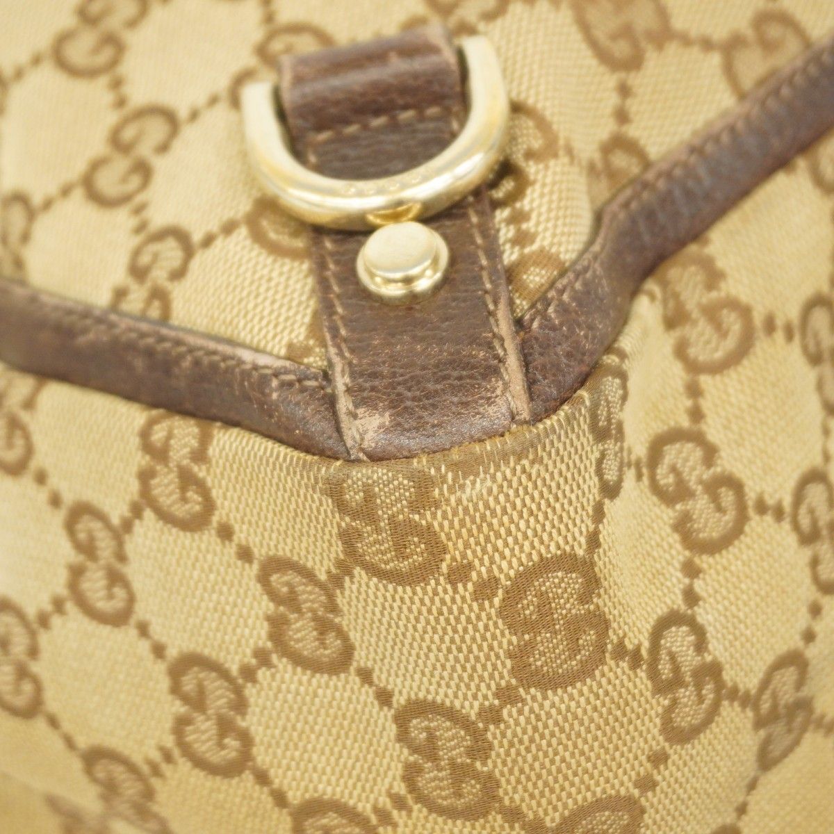 Gucci Tote GG Canvas Brown Gold — view 7