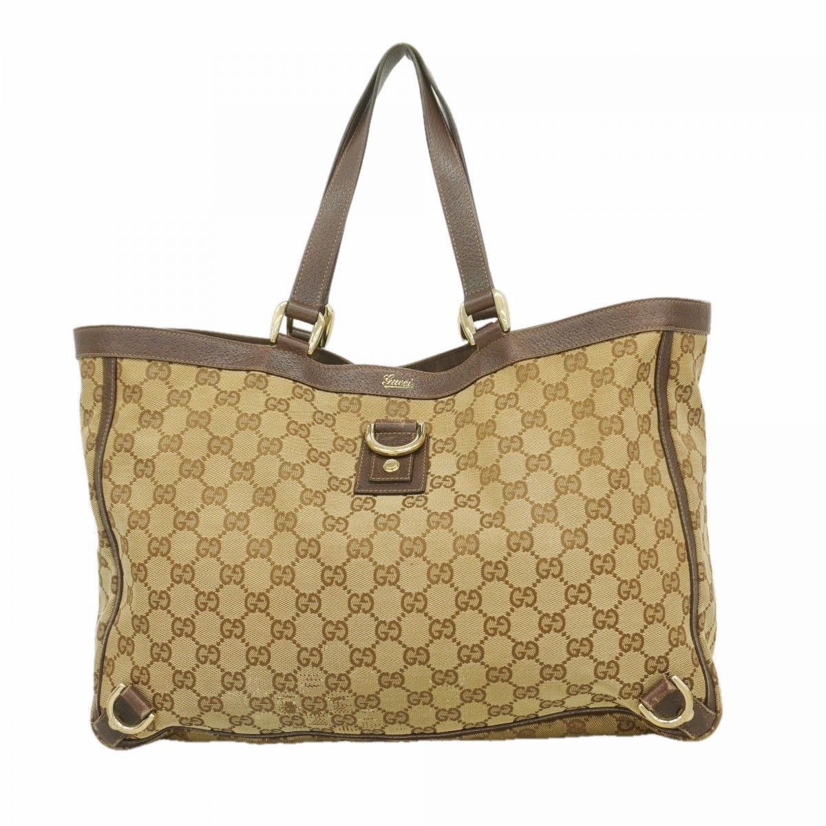 Gucci Tote GG Canvas Brown Gold