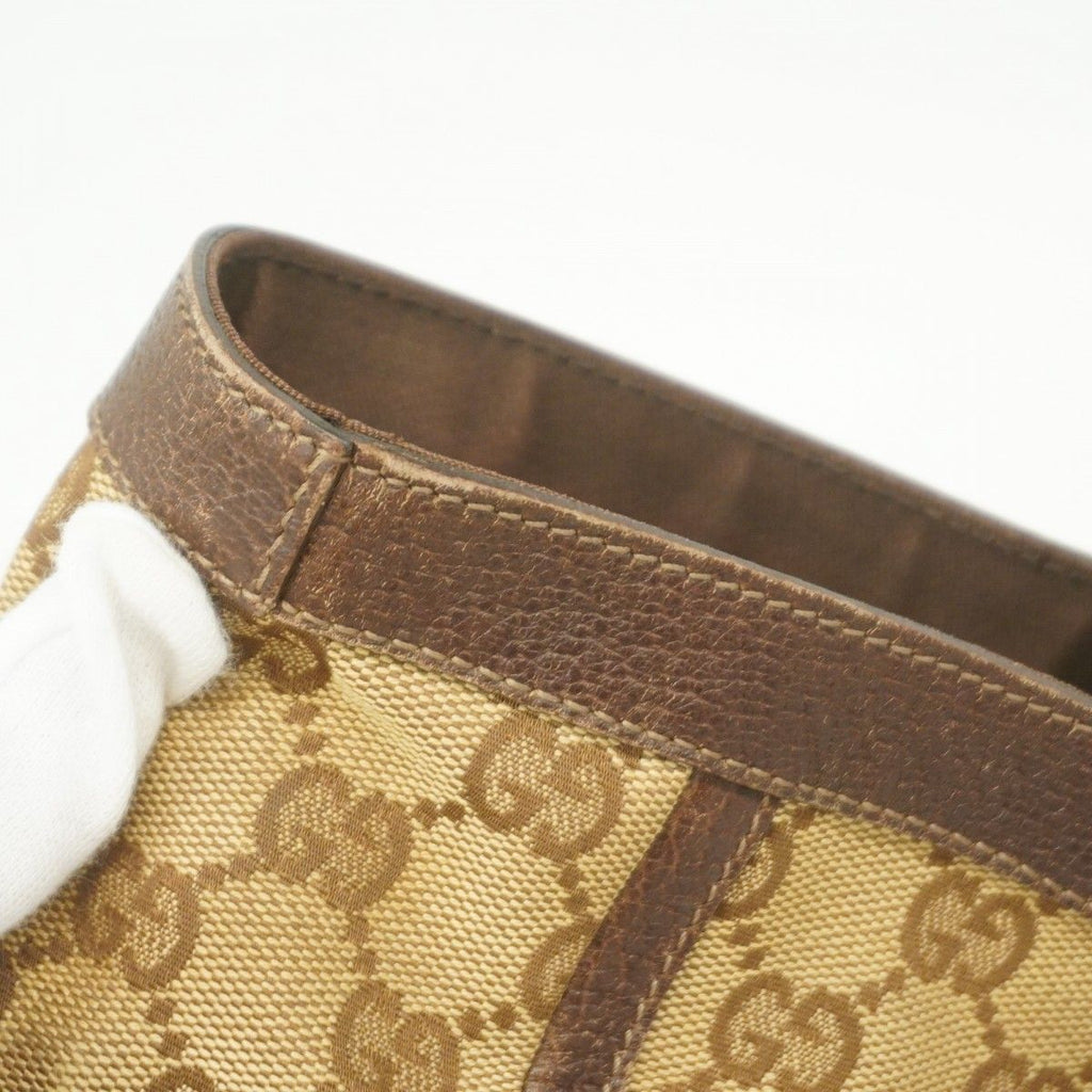 Gucci Tote GG Canvas Brown Gold — view 9
