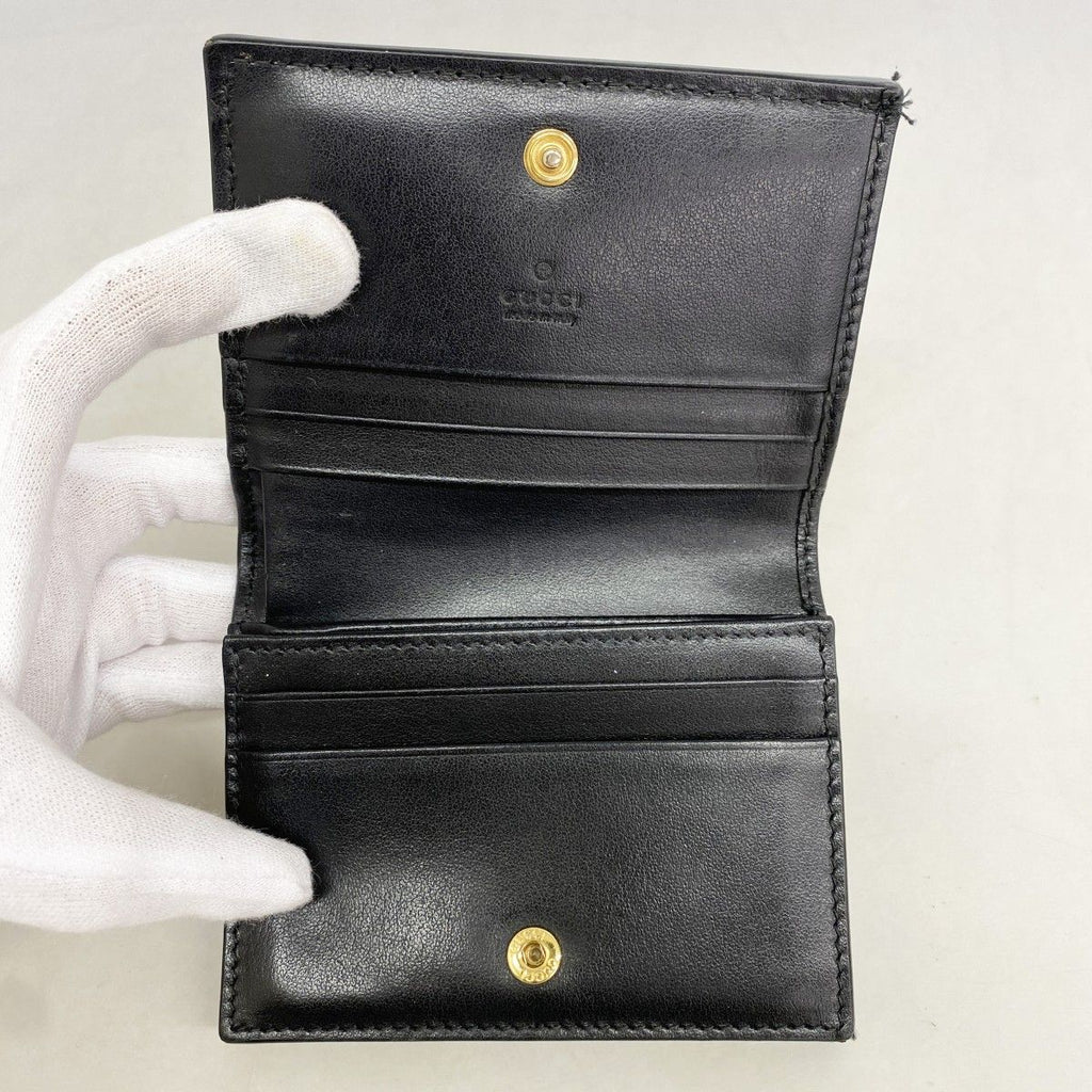Gucci Wallet GG Matelasse Leather Black Gold — view 3