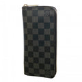 Louis Vuitton Wallet Damier Graphite Zippy Vertical Black