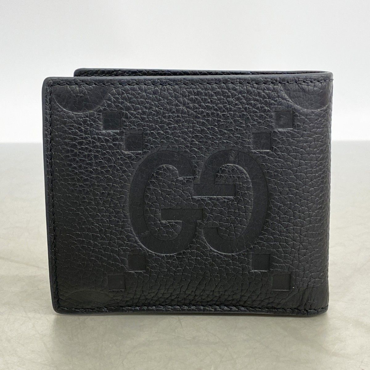 Gucci Wallet Jumbo GG Leather Black Silver — view 7