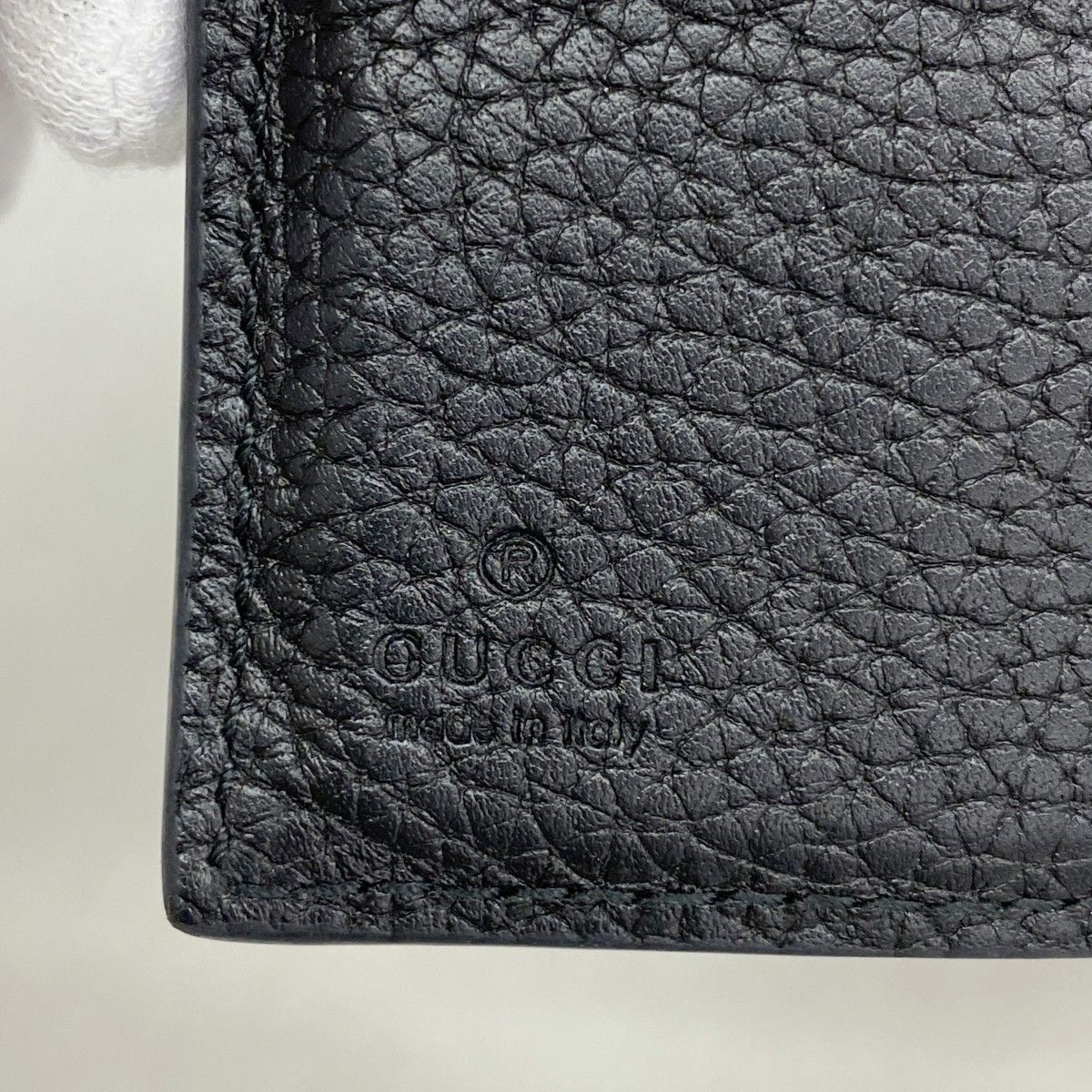 Gucci Wallet Jumbo GG Leather Black Silver — view 4