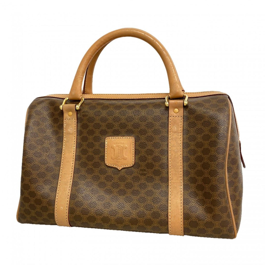 Celine Handbag Macadam Brown Gold